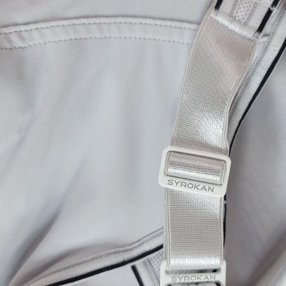 Syrokan Running Sports Bra Gray 34G Underwire Wide Strap Hi Impact Wicking A233 - Picture 9 of 13